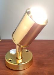 LACQUERED BRASS ACCENT READING LIGHT MARINE BOAT 20W HALOGEN BUL